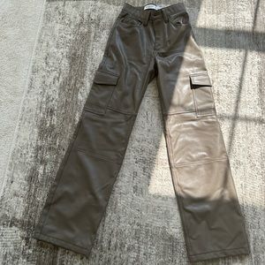 Cargo leather 90s straight pants from Abercrombie